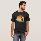Dinosaur Corgi Hondenras Silhouette Funny T-shirt (Voorkant volledig)