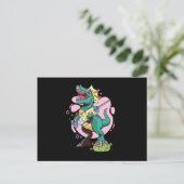 Dinosaur coronavirus briefkaart (Staand voorkant)