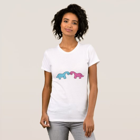 Dinosaur Couple T-shirt (Voorkant volledig)
