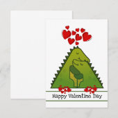 Dinosaur Couple Valentijn Card Bedankkaart (Voorkant / Achterkant)