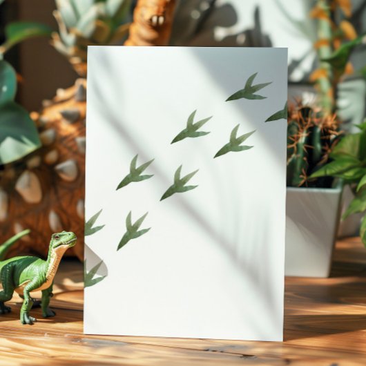 Dinosaur Cowboy 4e verjaardag uitnodiging