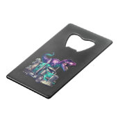 Dinosaur  creditkaart flessenopener (Achterkant Gekanteld)