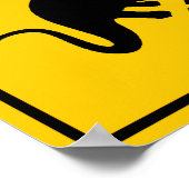 Dinosaur Crossing Highway Sign Poster (Hoek)