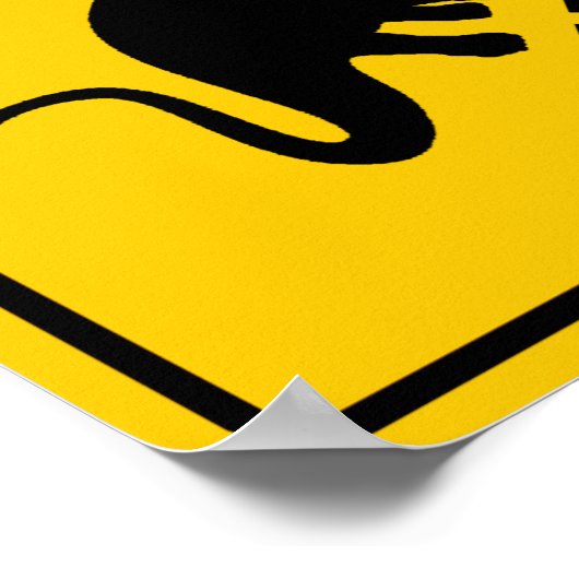 Dinosaur Crossing Highway Sign Poster (Hoek)