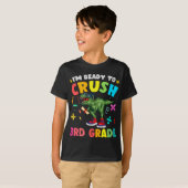 Dinosaur Crush 3rd Grade Dino First Day Boys Trex T-shirt (Voorkant volledig)