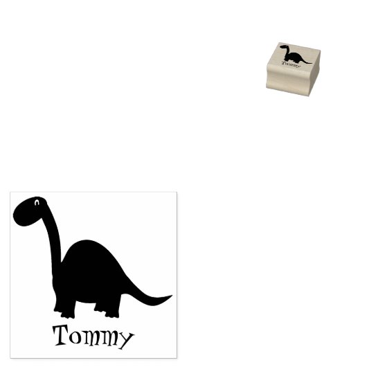 Dinosaur Custom Rubber Stamp Rubberstempel (Gestempeld)
