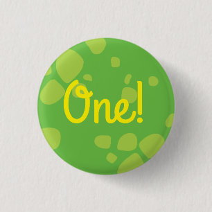 Dinosaur Cute 1st Birthday Button Pin