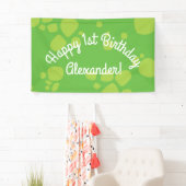Dinosaur Cute 1st Birthday Party Banner Decor (Insitu)