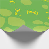 Dinosaur Cute 1st Birthday Wrapping Paper Cadeaupapier (Hoek)