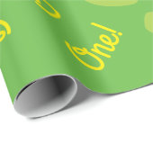 Dinosaur Cute 1st Birthday Wrapping Paper Cadeaupapier (Rol Hoek)