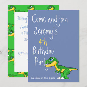 Dinosaur Cute Boys Age Birthday Kaart