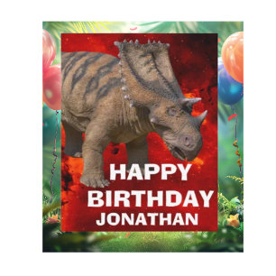 Dinosaur Cute Children BIRTHDAY PARTY Kaart
