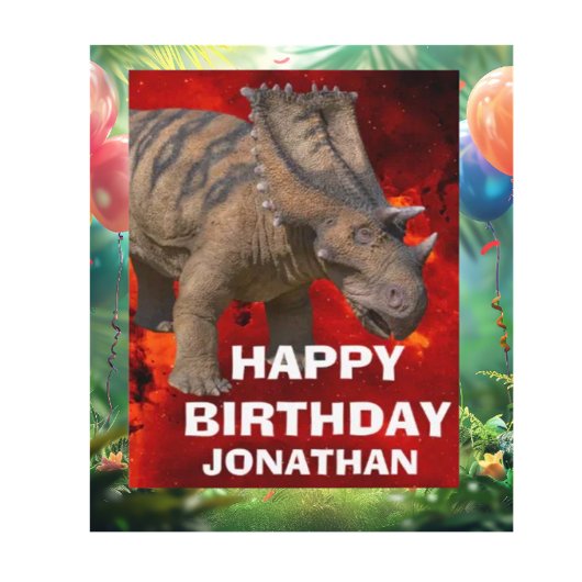 Dinosaur Cute Children BIRTHDAY PARTY Kaart