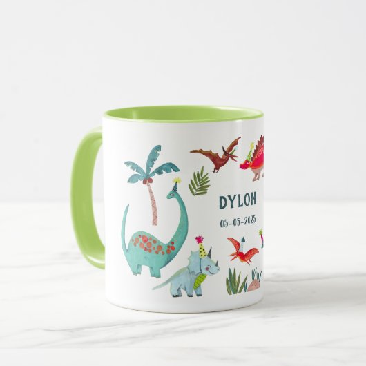 Dinosaur Cute Dino boy Name Mok (Voorkant links)