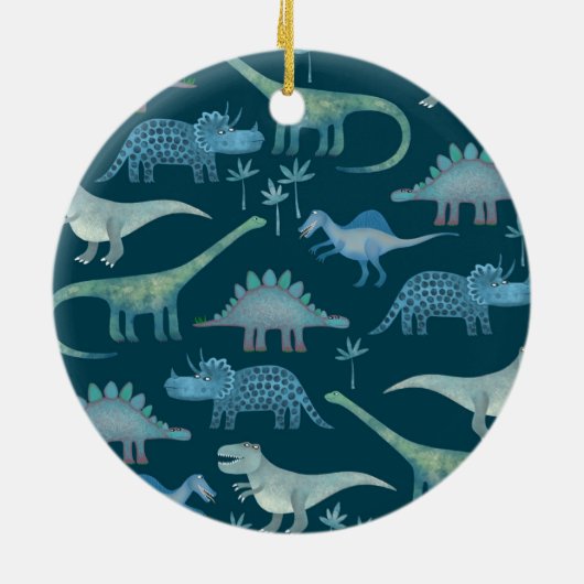 Dinosaur Cute Keramisch Ornament (Achterkant)