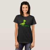 Dinosaur Cute Little Green Dino Says Rawr T-shirt (Voorkant volledig)
