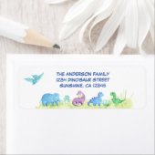 Dinosaur Cute Party Return Address Label (Insitu)