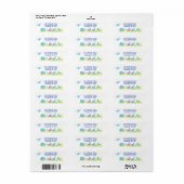 Dinosaur Cute Party Return Address Label (Full Sheet)