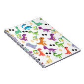 Dinosaur Cute Spiral Photo Notitieboek (Rechterzijde)