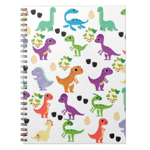 Dinosaur Cute Spiral Photo Notitieboek