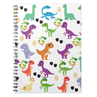 Dinosaur Cute Spiral Photo Notitieboek