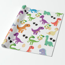 Dinosaur Cute Wrapping Paper