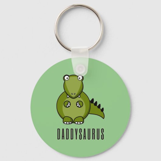 Dinosaur Daddysaurus Dad Fathers Day Family Gift Sleutelhanger (Voorkant)