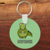 Dinosaur Daddysaurus Dad Fathers Day Family Gift Sleutelhanger (Voorkant)