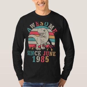 Dinosaur Dance Birthday 37 jaar oud Geweldige sind T-shirt