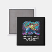 Dinosaur Dance Funny Dancing Dino Magneet (Voorkant / Achterkant)