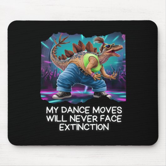 Dinosaur Dance Funny Dancing Dino Muismat (Voorkant)