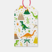 Dinosaur Dank u Labels, Dinosaur Birthday Labels Cadeaulabel (Achterkant)