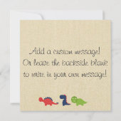 Dinosaur Dank u wel Bedankkaart (Achterkant)