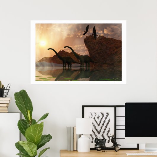 DINOSAUR DAWN PRINT (Thuiskantoor)