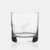 Dinosaur Day Celebration - T-Rex in St. Patrick's Whisky Glas (Achterkant)