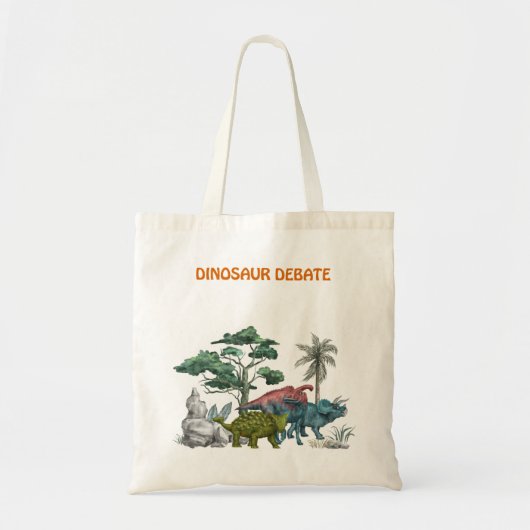 Dinosaur Debate Tote Bag (Voorkant)