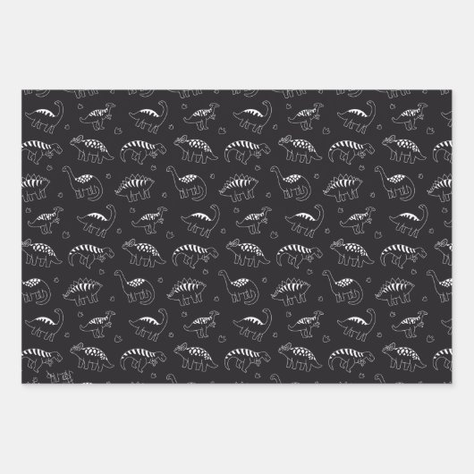 Dinosaur Delight Wrapping Paper Set - Fun en Fest (Voorkant 3)