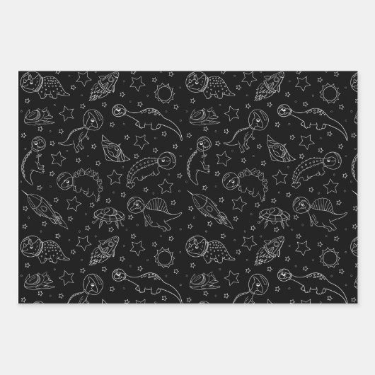 Dinosaur Delight Wrapping Paper Set - Fun en Fest (Voorkant 2)