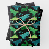 Dinosaur Delight Wrapping Paper Set - Fun en Fest (In situ)
