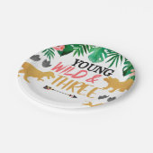 Dinosaur Derde verjaardag Borden Papieren Bordje (Gekanteld)