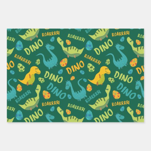 Dinosaur Design Wrapping Paper (Voorkant 2)