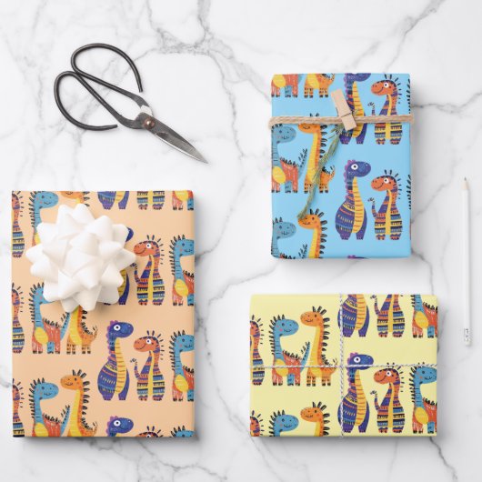 Dinosaur Design Wrapping Paper (Voorkant)