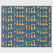 Dinosaur Design Wrapping Paper Cadeaupapier (Vlak)