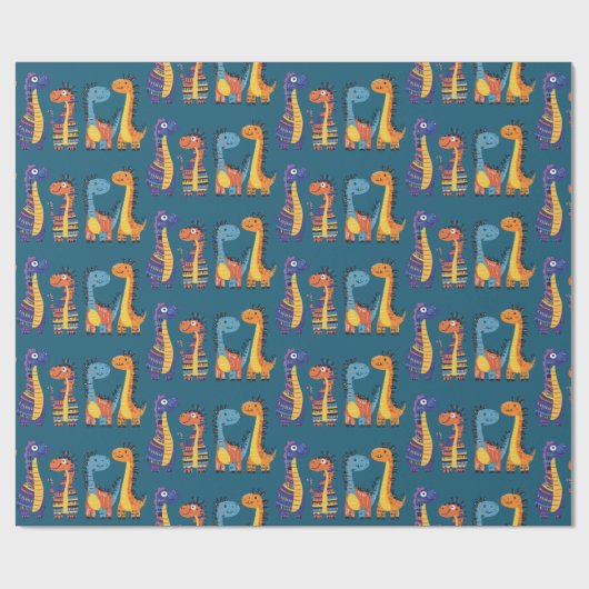 Dinosaur Design Wrapping Paper Cadeaupapier (Vlak)