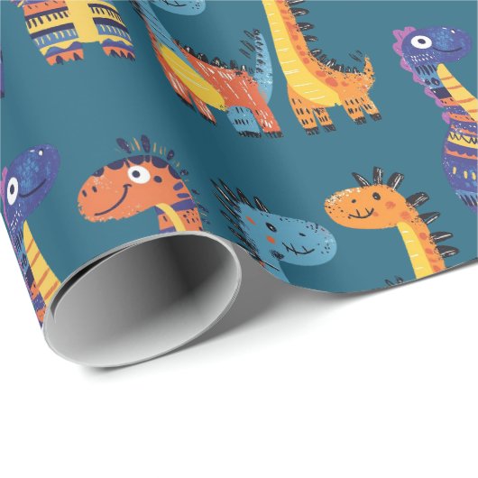 Dinosaur Design Wrapping Paper Cadeaupapier (Rol Hoek)
