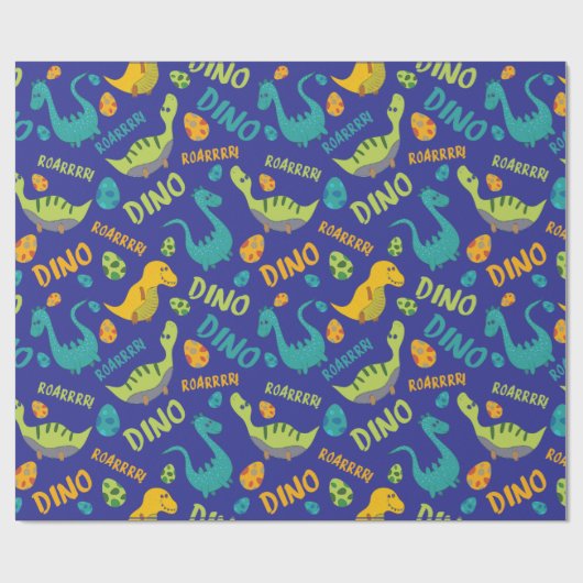 Dinosaur Design Wrapping Paper Cadeaupapier (Vlak)