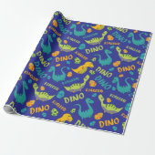 Dinosaur Design Wrapping Paper Cadeaupapier (Uitgerold)