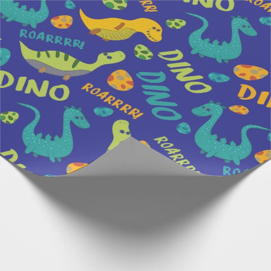 Dinosaur Design Wrapping Paper Cadeaupapier (Hoek)