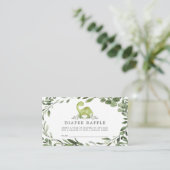 Dinosaur Diaper Raffle Baby shower Card Informatiekaartje (Staand voorkant)