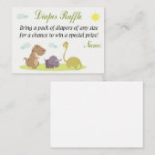 Dinosaur Diaper Raffle Tickets (Voorkant / Achterkant)